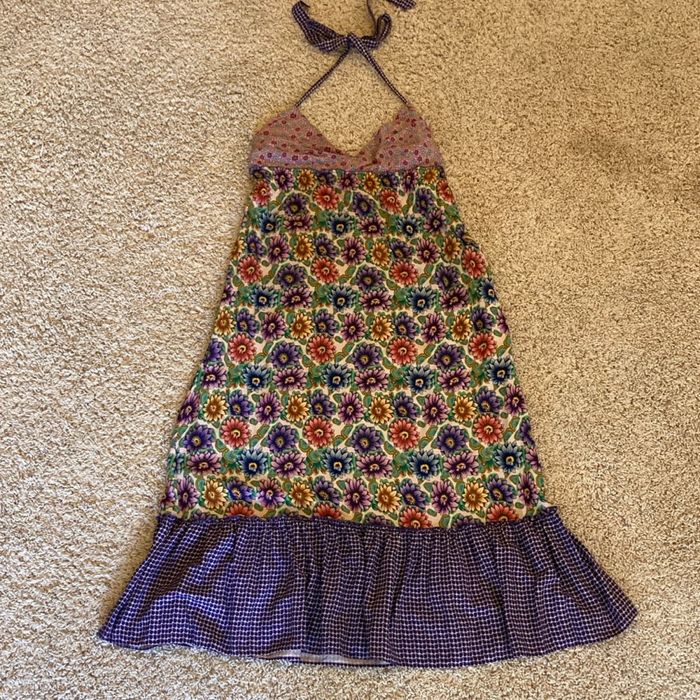 Lucky Brand Floral Maxi Dress in Purple, Yellow, Green, Pink